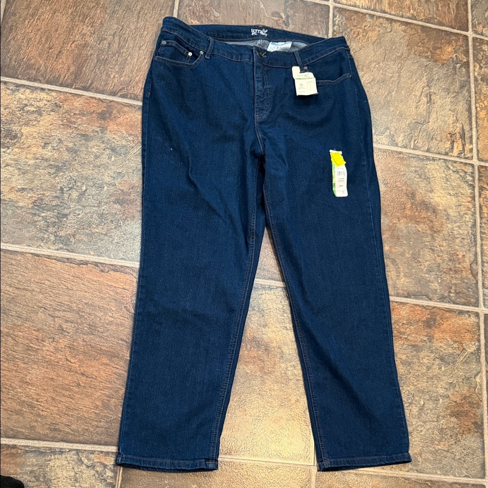 Terra & Sky Dark Blue Ankle Jeans